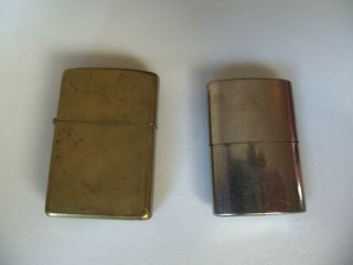 Vintage Zippo Brass Cigarette Lighter And W W 2 Cyclone Made In Austria