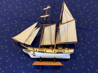 Set Of 3 Vintage Wooden Ships/schooners All Rigging/masts