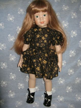 Magic Attic Megan 18 " Doll By Robert Tonner,  W/ Red Hair In Holiday Dress,  Vtg.