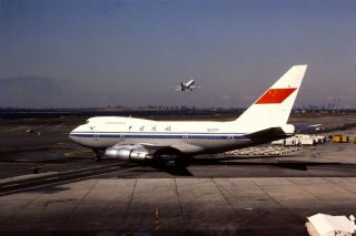 35mm Colour Slide Of Caac Boeing 747sp N1301e