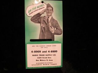 Vintage Advertising Brochure Sulvania Radio Tube Trade Des Moines Iowa
