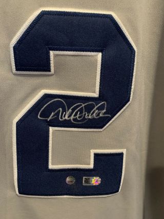 Derek Jeter Signed Yankees Away Jersey Steiner Mlb Authenticated Ny 3