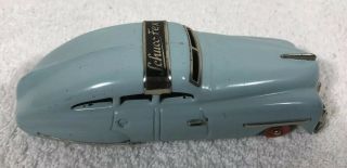 Rare Vintage Blue Schuco Fex 1111 Wind Up Litho Car Tin Toy,  Germany,  No Key