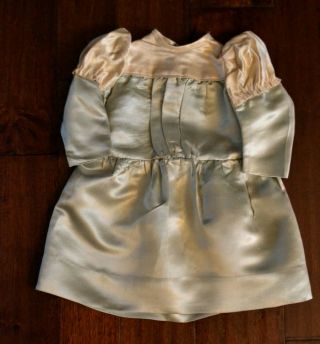 Lovely Antique Handmade Silk Satin Dress For 22 - 24 " French Or German Bisque Doll