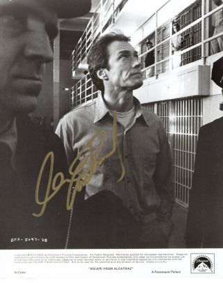 Clint Eastwood " Autographed " 8x10 Vintage Photo Escape From Alcatraz