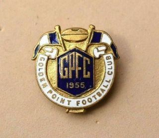 Vintage Golden Point Australian Rules Football Club Badge Rugby 1955 Ballarat