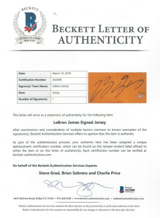 LEBRON JAMES UPPER DECK 9/123 CAVS AUTHENTICATED UDA SIGNED JERSEY AUTOGRAPH 2