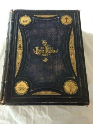 The Holy Bible - Notes By Rev John Brown Published Thomas C Jack Antique Family