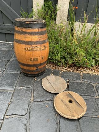 Barn Find Rare Mini Upcycle Vintage Spanish Spain Wooden Pub Beer Barrel Ale