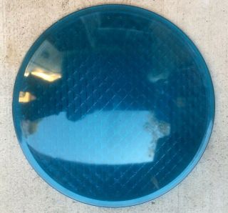 Vintage Kopp Glass 12 " Tl4641 Signal Blue/green Traffic Wide Angle Go Light Lens