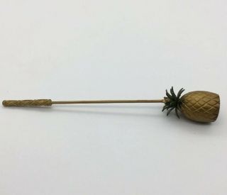 Vintage Pineapple Metal Candle Snuffer Hinged.  9 1/4” Long