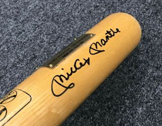 Mickey Mantle Signed 34 " Louisville Slugger Bat Auto Psa/dna Loa Yankees Hof