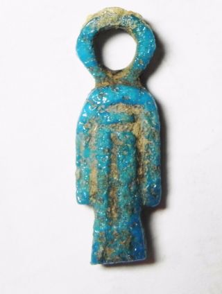 Zurqieh - Af543 - Ancient Egypt,  18th Dynasty,  Fainece Amulet Isis Knot.  1400 B.  C