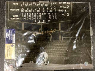 Sandy Koufax Autographed Signed Auto 16x20 Photo Dodgers 62 No Hitter Smears Jsa