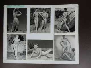 Rare Vintage Show Card,  Physique Photography,  Posing Strap,  Male Nude