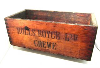 Rolls - Royce Crewe Antique Combtailed Construction Box Wwii 1938 Tools Store Box