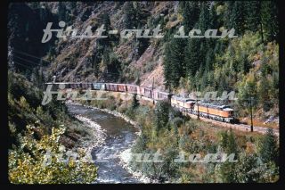 Duplicate Slide - Milwaukee Road Milw Electric Freight Action Along River