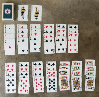 Vintage American Airlines Aa Playing Cards White Red Blue Astrojet