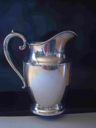 Puritan Sterling Silver Water Pitcher Wallace 20 4 - Pt 9 1/2 " T X 8 1/2 " W