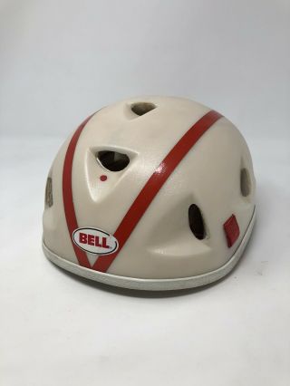 Vintage Bell Bicycle Helmet White Red