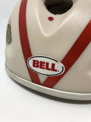 Vintage Bell Bicycle Helmet White Red 2