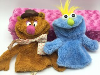 Vintage Muppet Jim Henson Puppet Set Go To Bed Fred Blue Monster Fozzie Bear