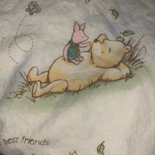 Vintage Disney Classic Pooh Winnie The Pooh Crib Sheet Best Friends in The World 2
