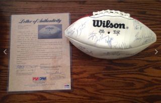 1985 Chicago Bears Bowl Champs Team Signed (34) Wilson Football Certified 2