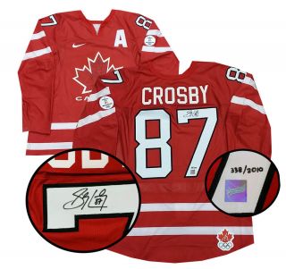 Sidney Crosby Autographed Team Canada 2010 Jersey Olympics Golden Goal