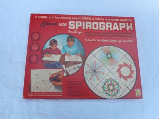 Vintage 1967 Kenner Spirograph Drawing Set 401 Red Tray Complete Minus Red Pen