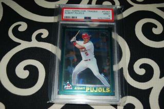 2001 Topps Chrome Traded T247 @ Albert Pujols @ Psa 9 @ Rc @ Rookie Cardinals