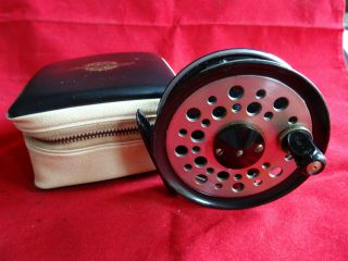 A Cased Vintage J W Youngs Beaudex 3 1/4 " Trout Fly Reel