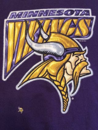 Vintage 1997 Minnesota Vikings NFL Football Pro Player Sweater Sweatshirt SZ XL 2