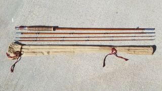 South Bend Bait Co.  Fly Fishing Pole And Bag 24 - 9 