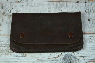 Vintage Brown Leather Tobacco / Pipe Pouch Gc