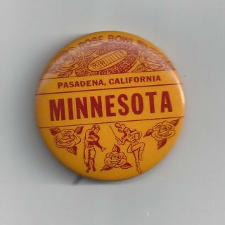 1962 Minnesota Gophers Rose Bowl Button Vintage Pin Ncaa Football