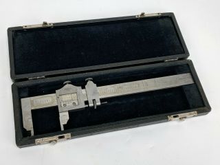 Brown & Sharpe 7 " Vernier Caliper W/ Case - Vintage Machinist Tool Micrometer