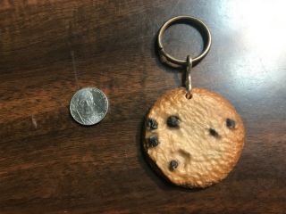 Vintage Realistic Fake Food Keychain - Chocolate Chip Cookie