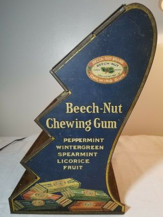 Rare Antique Beech - Nut Chewing Gum Advertising Metal Store Display Rack Tindeco