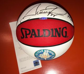 1994 Nba All Star Game Basketball Signed By Scottie Pippen Mvp Uda / Psa