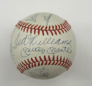 Mickey Mantle / Ted Williams,  9 Autographed 500 Home Run Baseball Psa/dna Auto