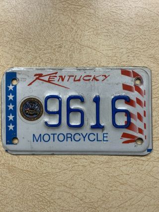 Kentucky Army Veteran Military Motorcycle License Plate