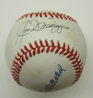 Ted Williams / Joe Dimaggio Signed / Autographed Baseball Psa/dna Auto