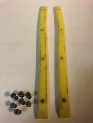 Vintage Skateboard Deck Rails Yellow 1” Wide Nuts