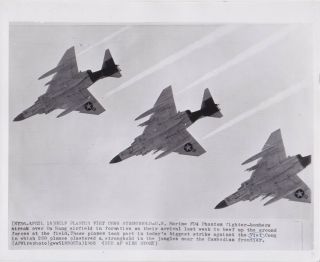 Eddie Adams: Phantom Fighter - Bombers Da Nang Vietnam War Vintage 1965 Photo