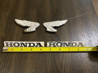 Vintage Honda Motorcycle Tank Emblems From Old Cb Cc Unknown