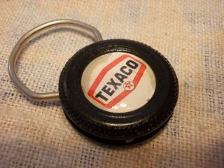 Vintage Advertising Texaco Gas/oil " Tire " Key Fob/key Chain
