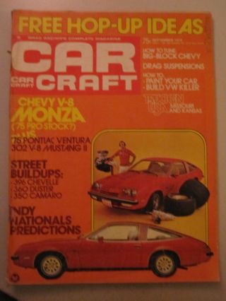 Car Craft September 1974 Drag Racing Chevy Pontiac Vw Big Block Camaro Chevelle