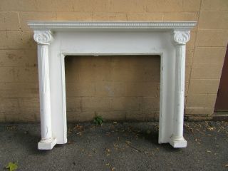 Antique Carved Oak Fireplace Mantel 67.  5 X 50.  75 Architectural Salvage