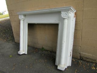ANTIQUE CARVED OAK FIREPLACE MANTEL 67.  5 X 50.  75 ARCHITECTURAL SALVAGE 3